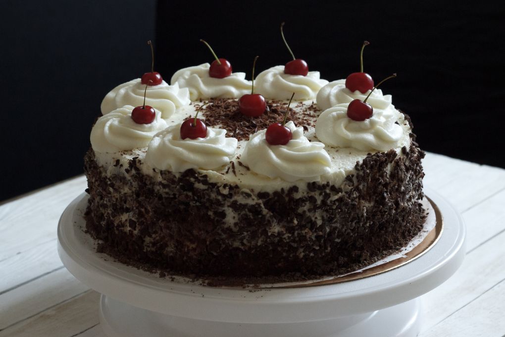 Eine Schwarzwälder Kirschtorte (lecker!)